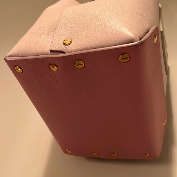 Yuzefi Lavender/Pink Tab Leather Handbag - Picture 4 of 5